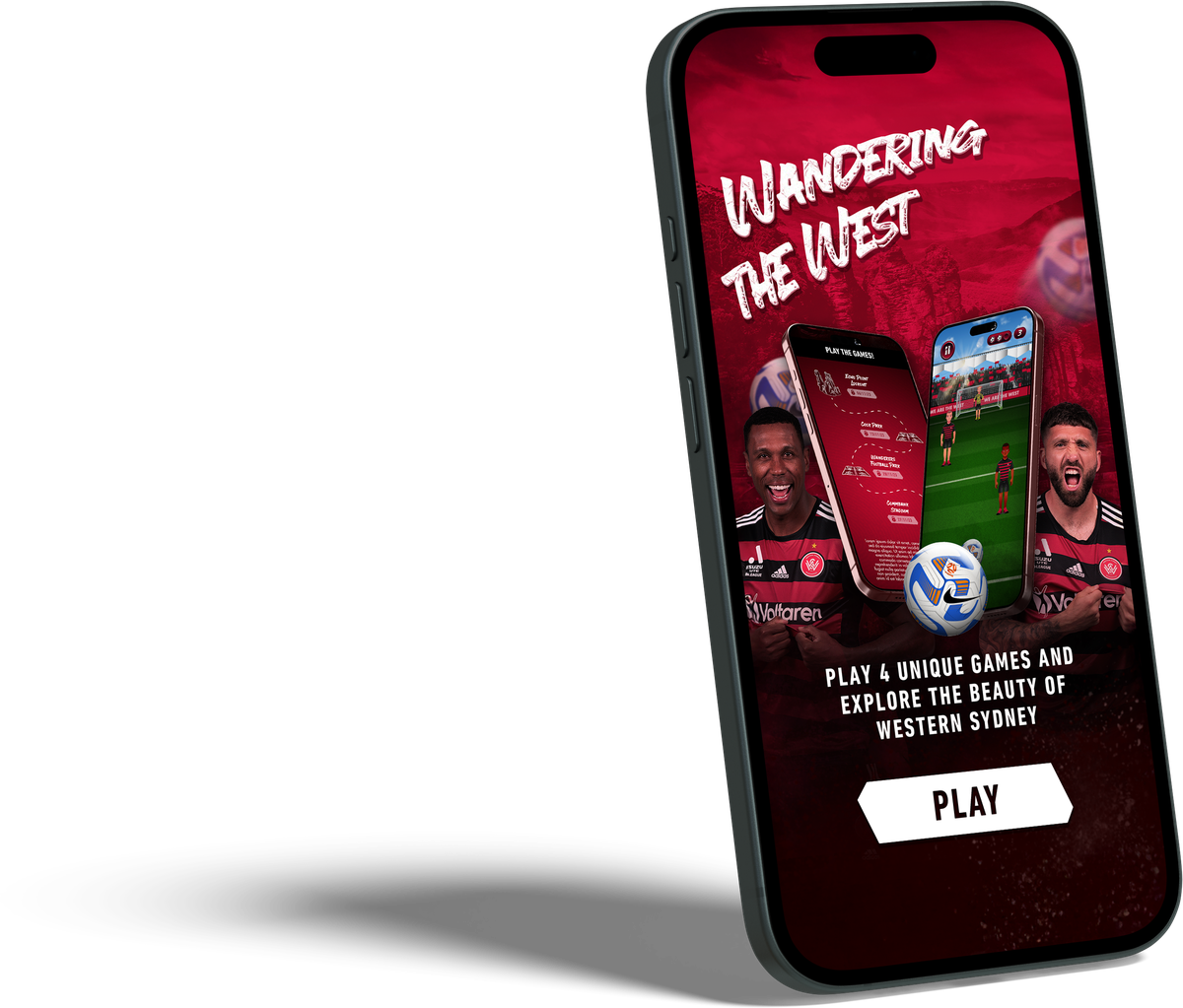 Mockup phone Wandering the West